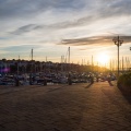 Der Hafen von Bangor, NI, bei Sonnenuntergang