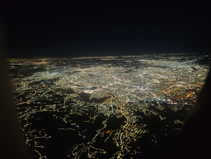 Amman bei Nacht von oben